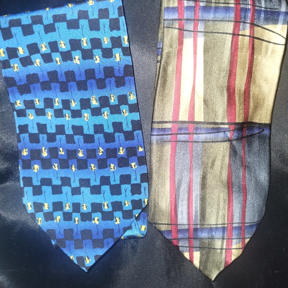 Two mens neck ties-J. Garcia pre owned very good condition